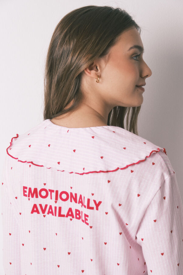 Women'secret Cotton Peter Pan collar nightgown pink