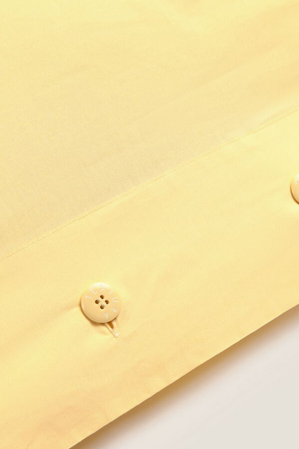 Textura Funda almohada algod&oacute;n org&aacute;nico amarillo