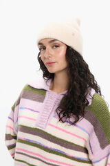 Pieces Gorro Bordado Dobladillo gris