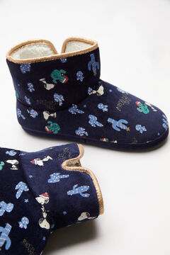 Womensecret Blue Snoopy ankle-length slipper boots blue