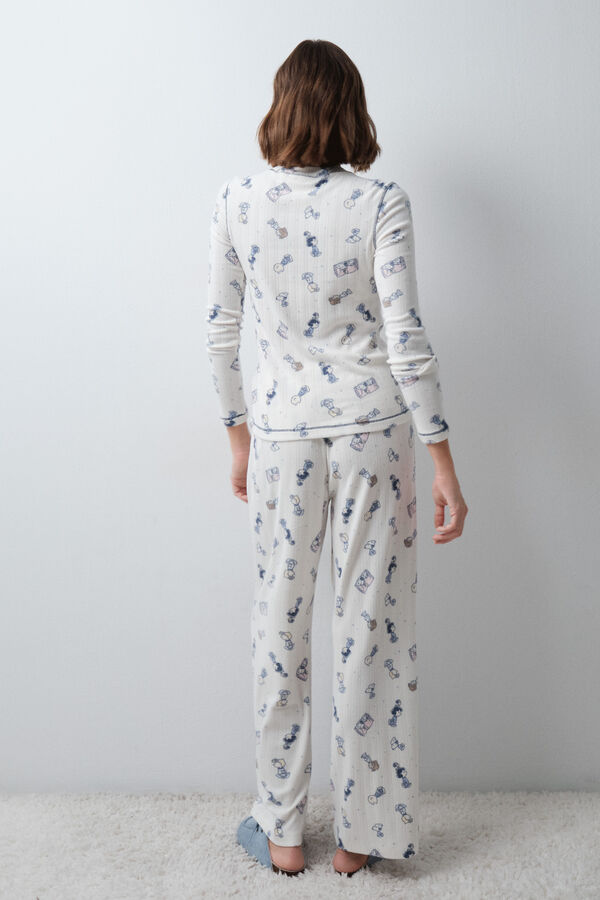 Women'secret Pyjama long imprim&eacute; Peanuts beige