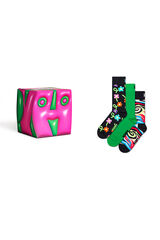 Happy Socks Pack de 3 calcetines unisex Hyper Cube Gift Set estampado