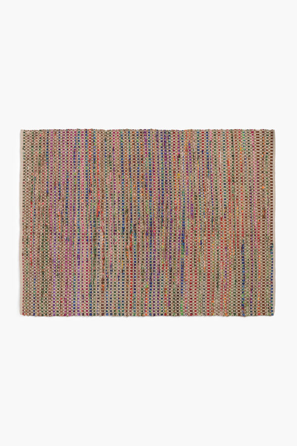 Womensecret Cando jute and multicoloured fabric rug imprimé