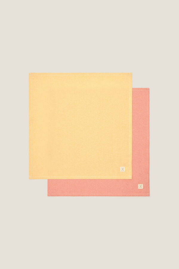 Textura Set 2 servilletas en 2 colores estampado
