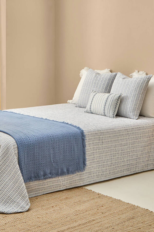 Womensecret Two-tone cotton bedspread kék