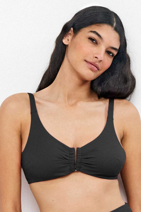 Gisela Top bikini capacidad escote V negro