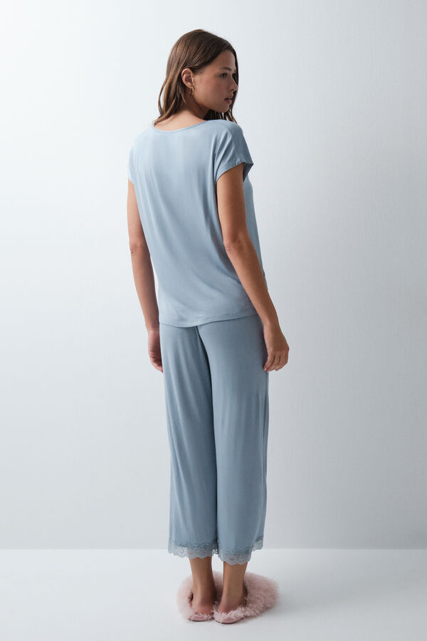 Women'secret Pale blue capri pyjamas blue