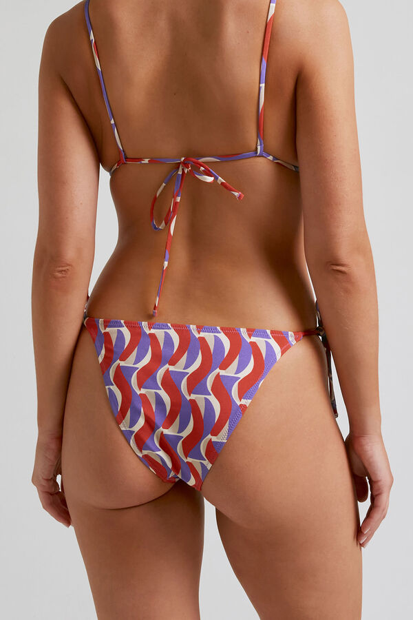 Womensecret Love side-tie bikini bottoms printed