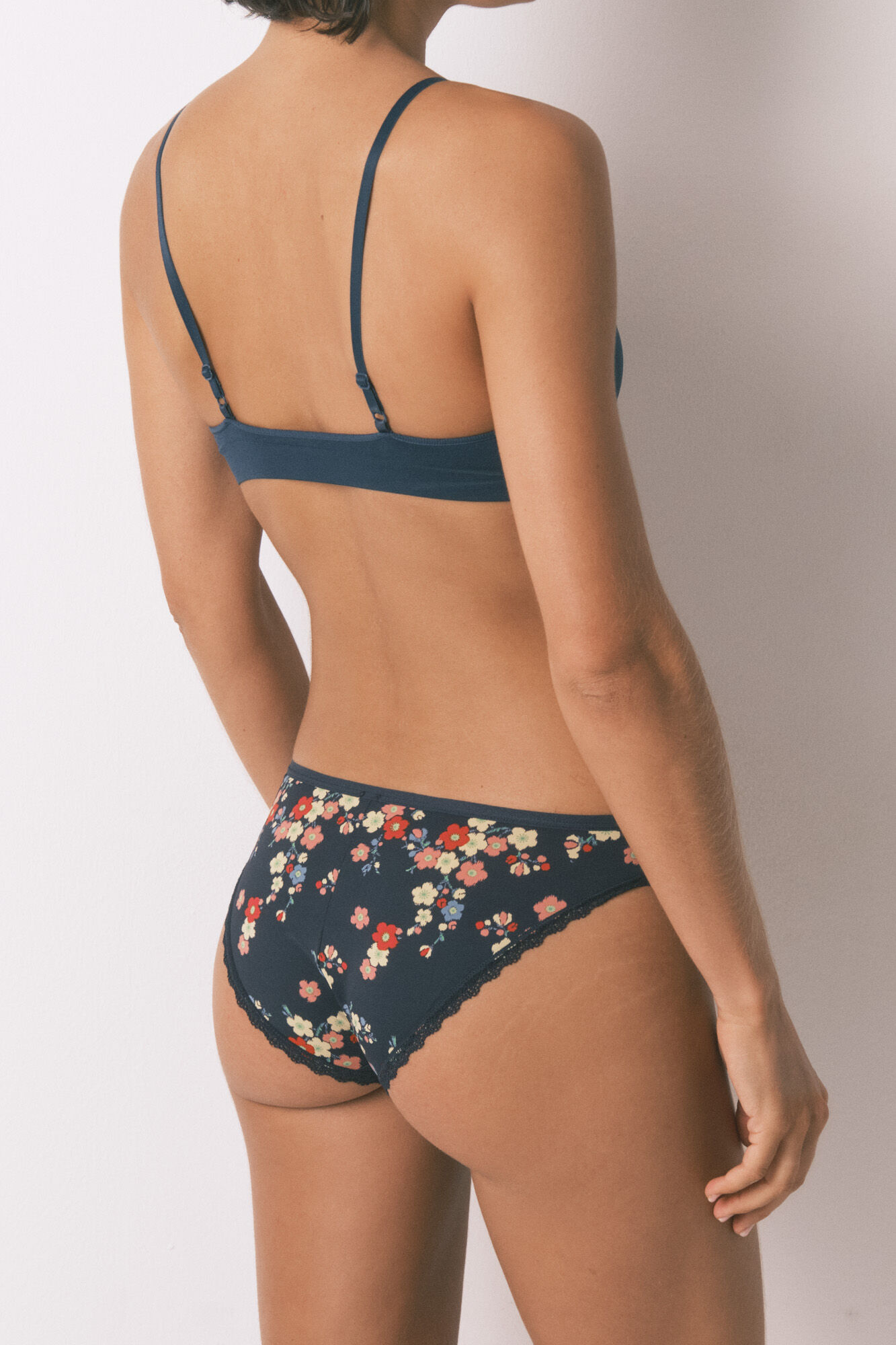 Women'secret Culotte classique &agrave; imprim&eacute; floral bleu
