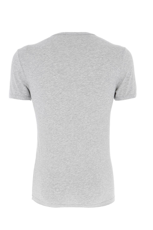 Womensecret T-shirt térmica de homem gola em bico manga curta cinzento