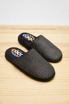 Womensecret Coco black slider slippers. grey