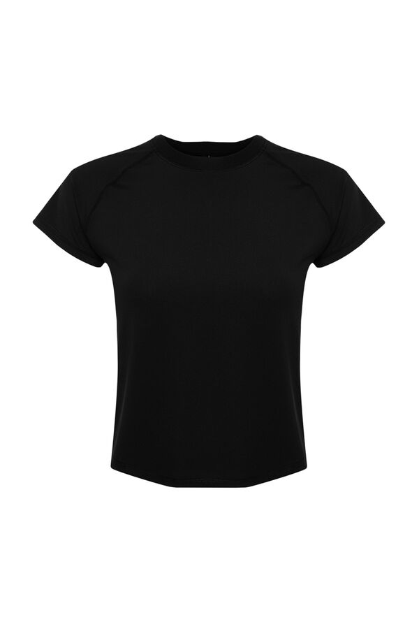 Trendyol Camiseta deportiva manga corta negro