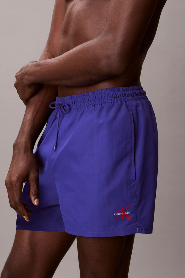 Calvin Klein Drawstring logo swim shorts blue