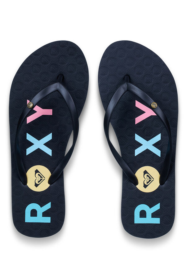 Roxy Chanclas logo detalle gris
