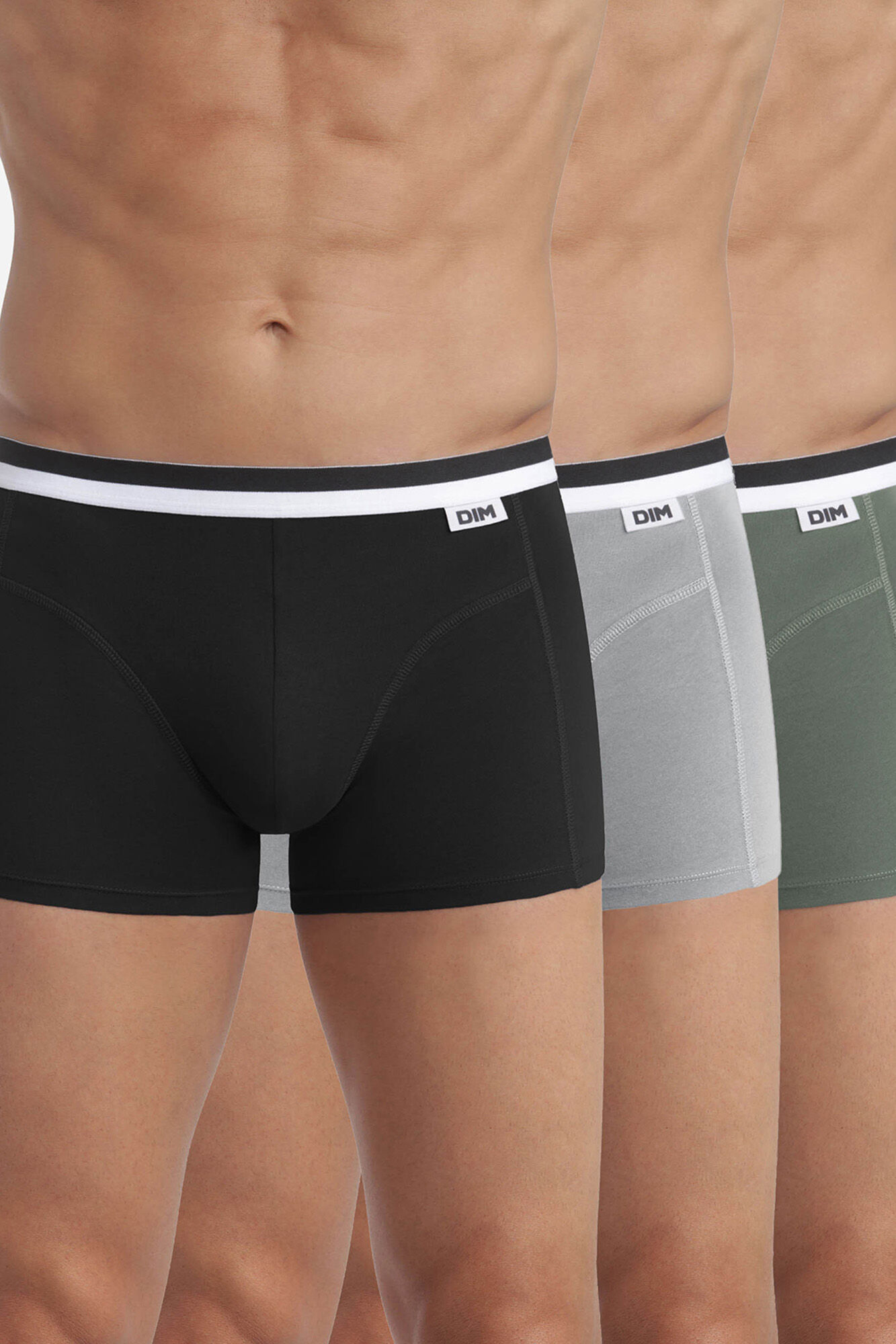 DIM Pack de 3 boxers algod&oacute;n el&aacute;stico