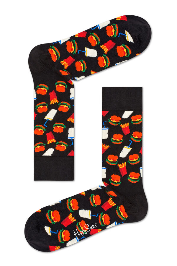 Happy Socks Calcetin Hamburguesa black