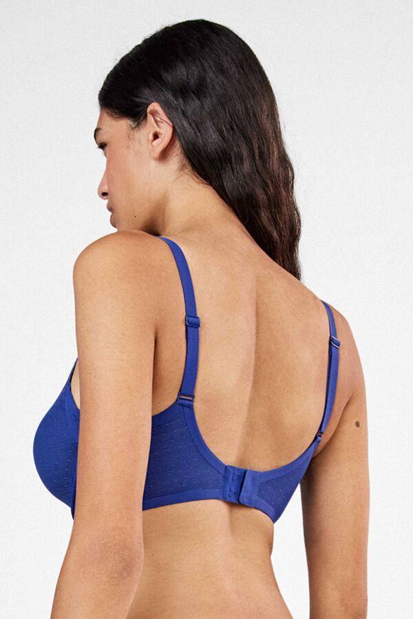 Gisela Plumetis full cup bra blue