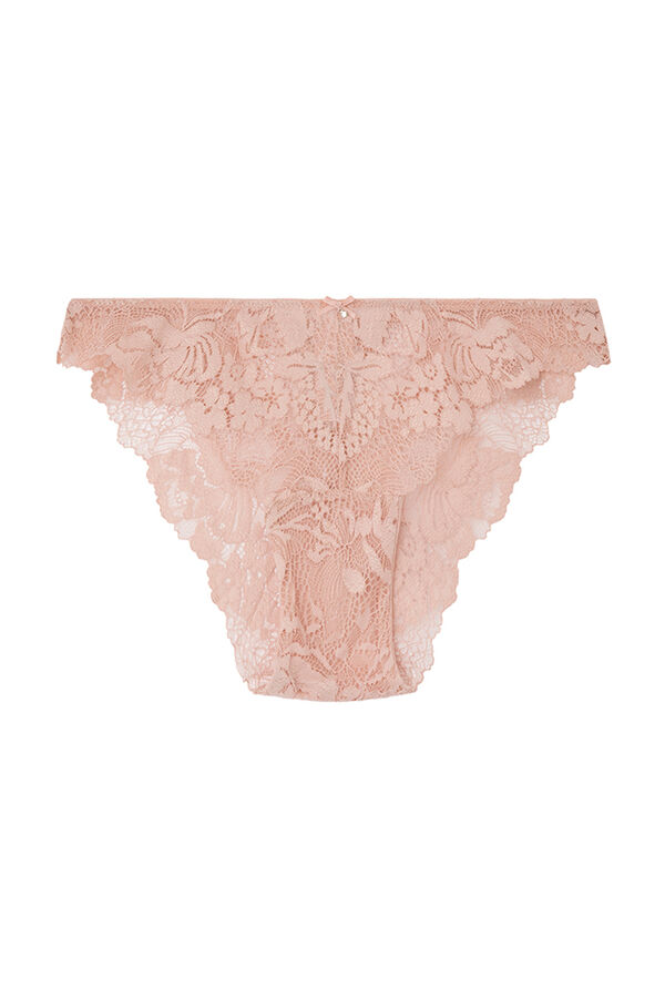 Womensecret Classic pink microfibre and lace panty pink