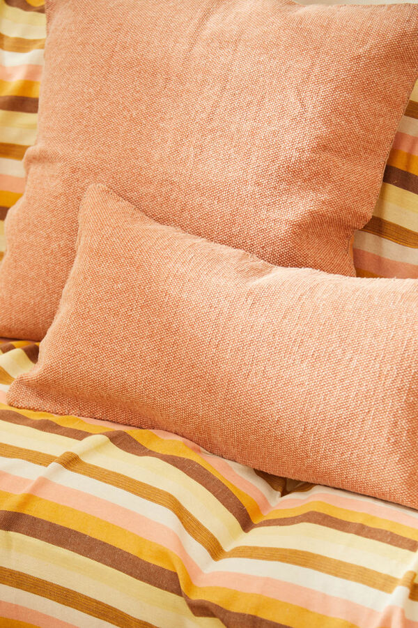 Calma House Funda de coj&iacute;n de algod&oacute;n dhurrie tierra Asana naranja