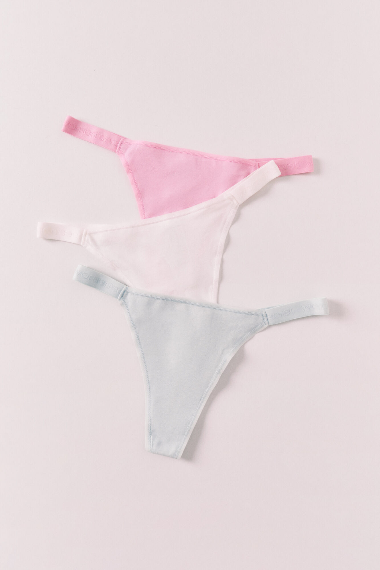 Women'secret Pack 3 tangas tira algod&oacute;n mix logo