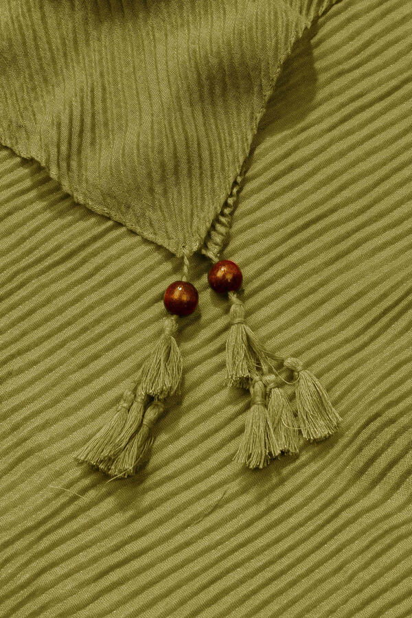 Womensecret Rectangular pleated scarf Grün