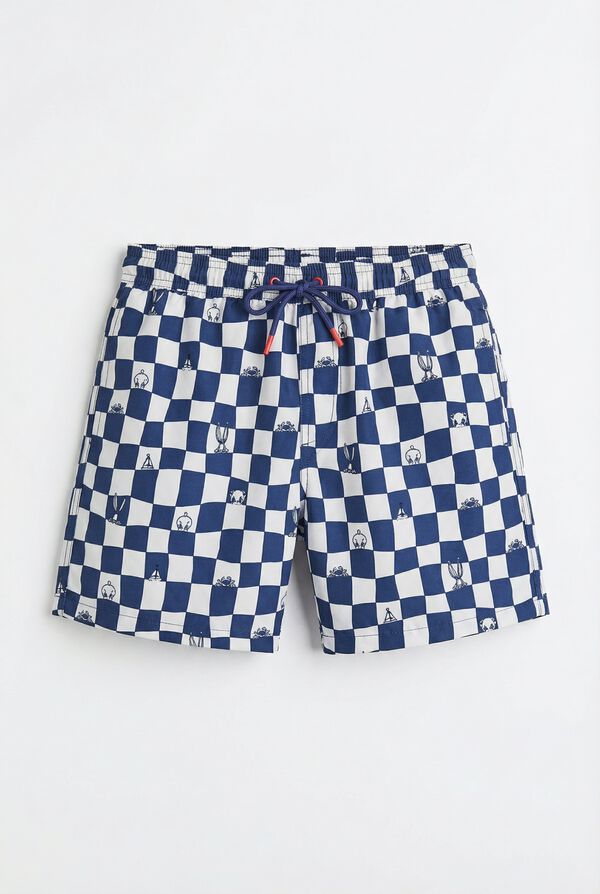 Women'secret Looney Tunes checked print men's swimwear blue