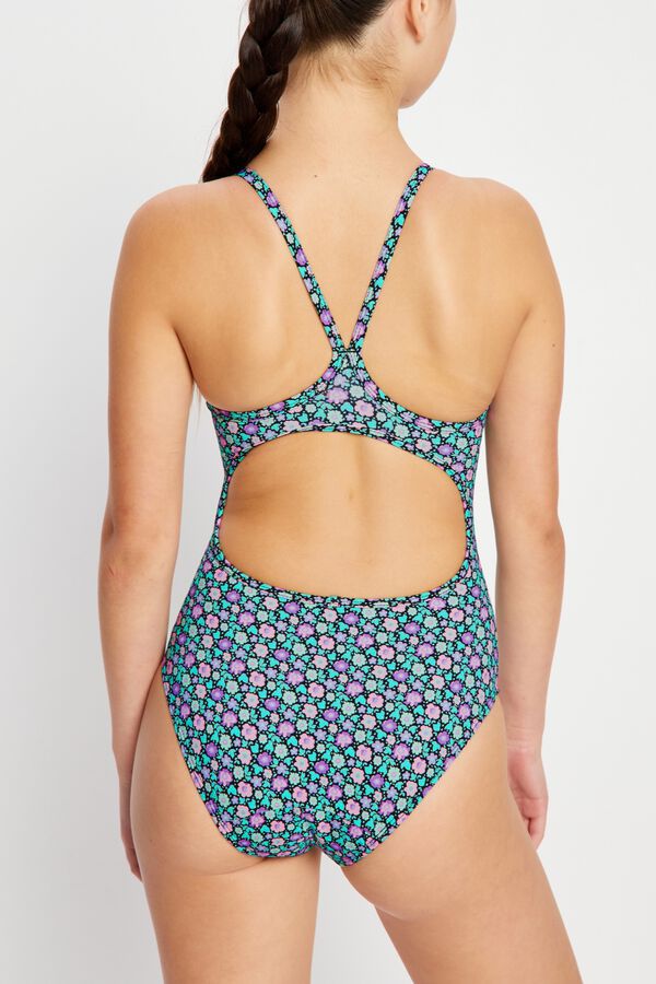 Modibodi Fato de banho menstrual desportivo teen fluxo moderado azul