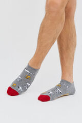 Womensecret Besocks men's high socks in organic cotton Grau