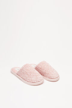 Womensecret Pink chenille slippers printed