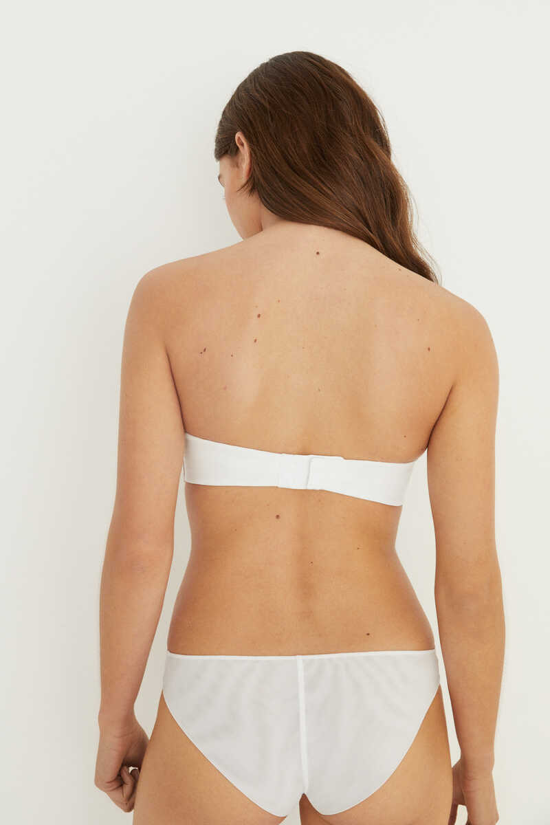 Womensecret SUPERB Strapless push-up microfibre bra white