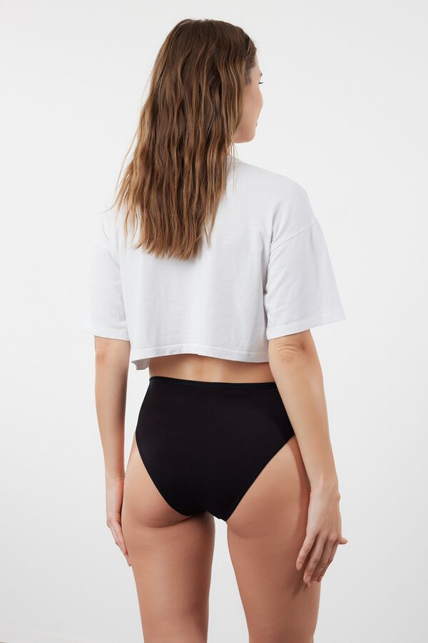 Trendyol Pack de 4 bragas altas con lazo estampado