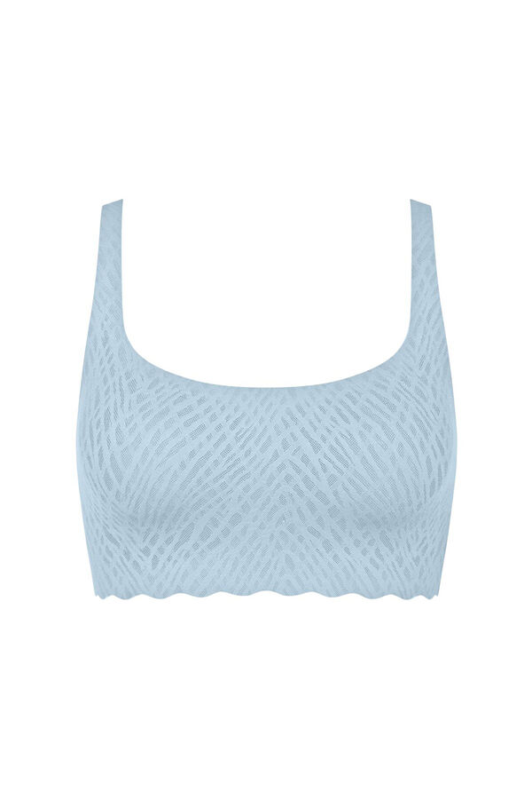 Sloggi Soutien top de renda efeito invis&iacute;vel azul