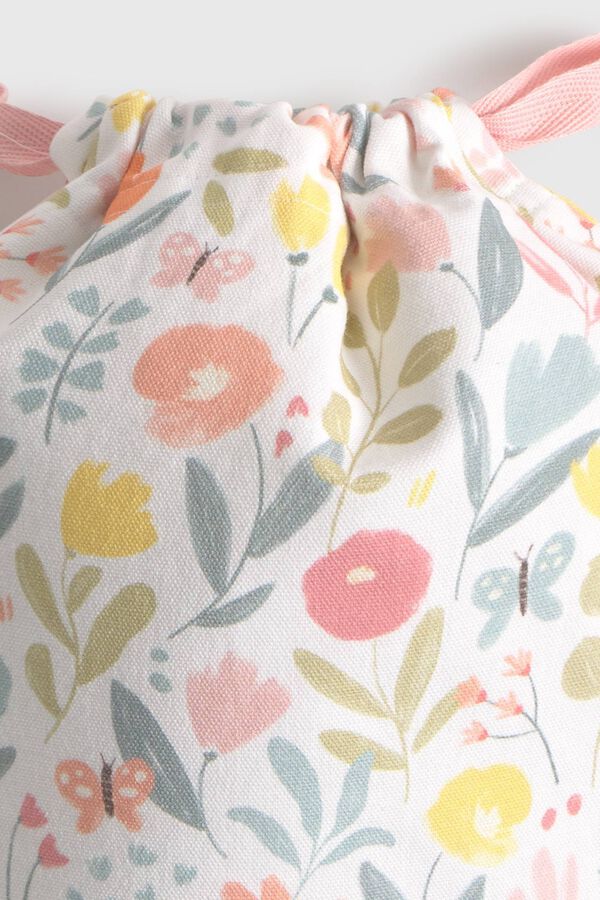 Textura Bolsa algod&oacute;n flores estampado