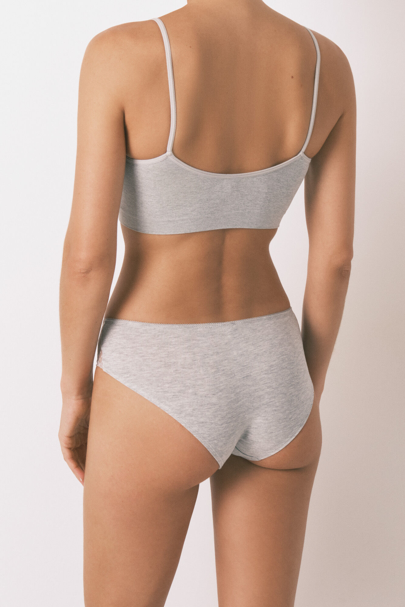 Women'secret Cueca larga de tule de tule cinza m&eacute;dio