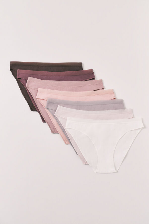 Women'secret Plain cotton 7-pack classic panties white