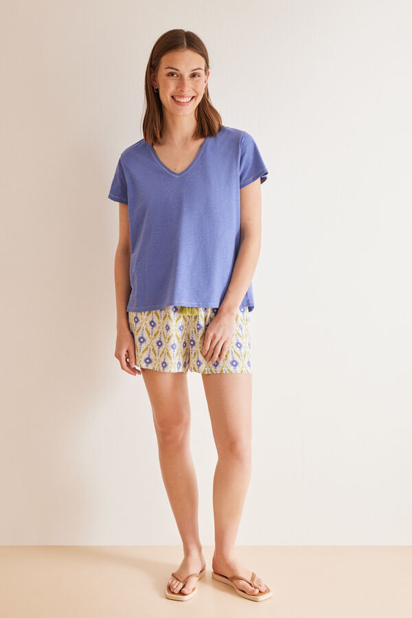 Womensecret T-shirt 100 % coton rose bleu