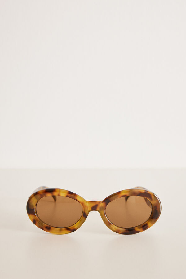Womensecret Round tortoiseshell sunglasses brown