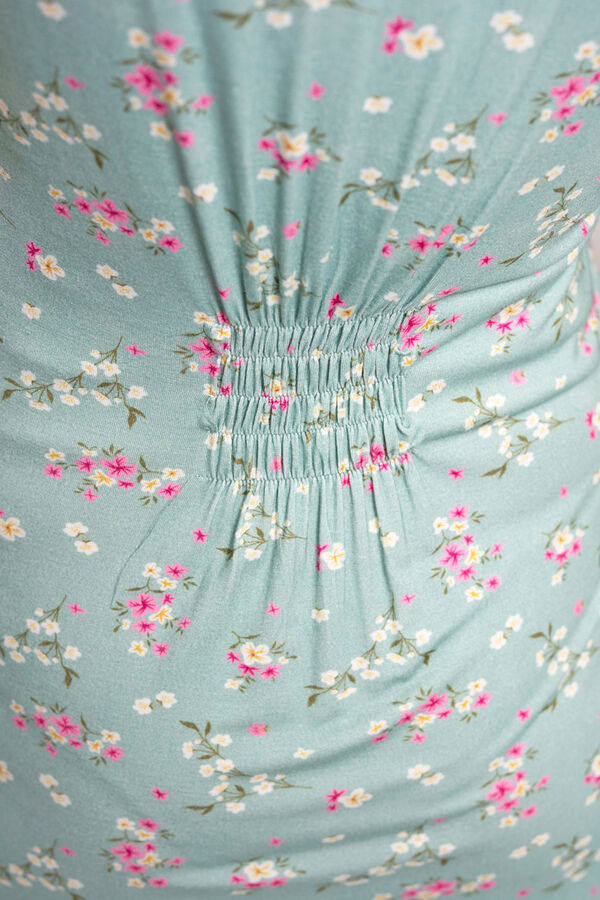 Ohma! Floral print nursing nightgown printed