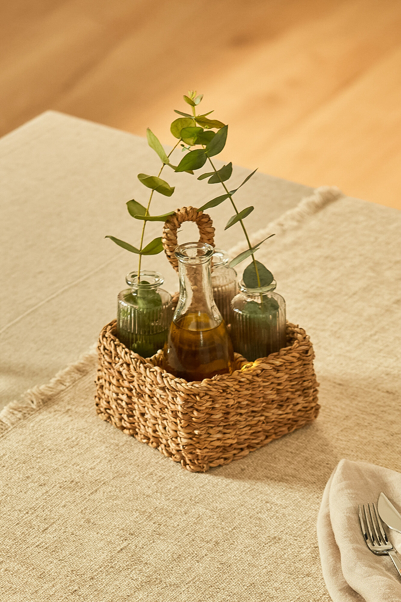 Calma House Picknickkorb Braid 16x16x9 Natur