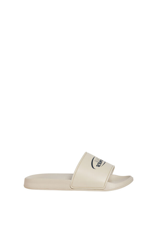 Jack & Jones Retro logo slide sandal grey