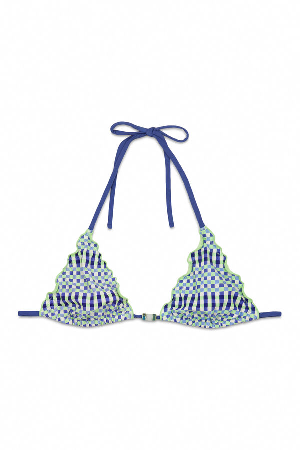 Women'secret Top bikini triangular cortina estampado geom&eacute;trico estampado