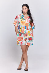 Pieces Chemise fluide en viscose blanc