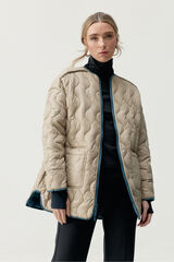 Born Living Yoga Sportjacke Yasu Stick/Winter Ecru mit Print