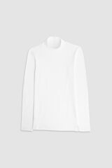 Cotonella Jersey cuello alto manga larga blanco blanco