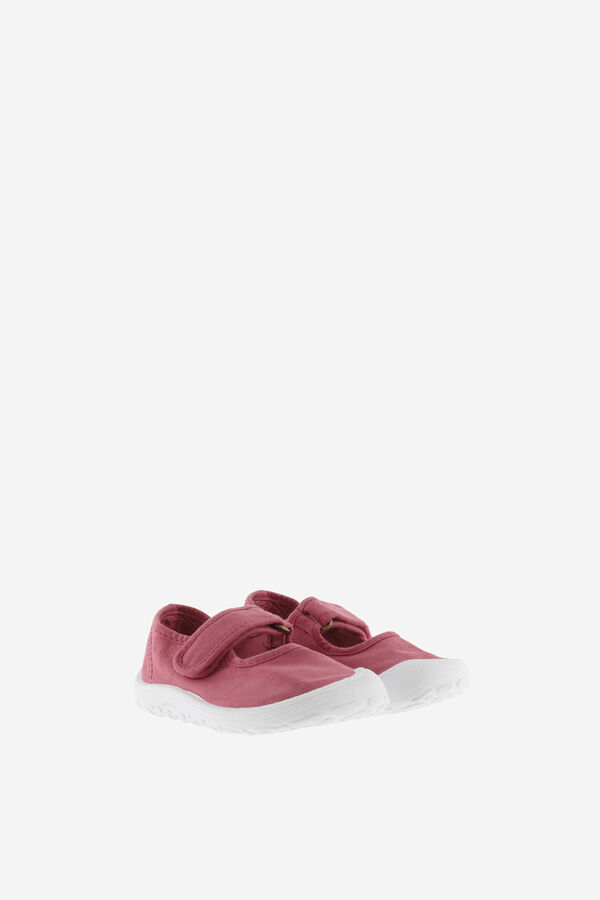 Victoria Merceditas barefoot lona tintada fucsia
