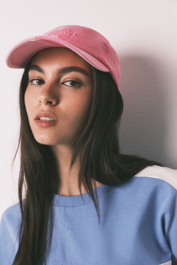 HI&BYE Pink cotton adjustable cap pink