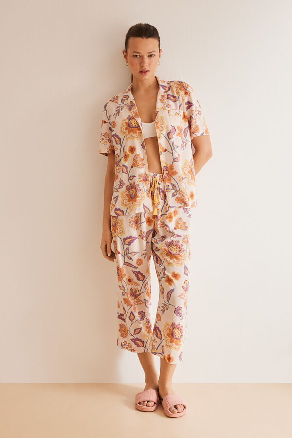 Womensecret Pyjama Hemdlook Allover Paisley mit Print