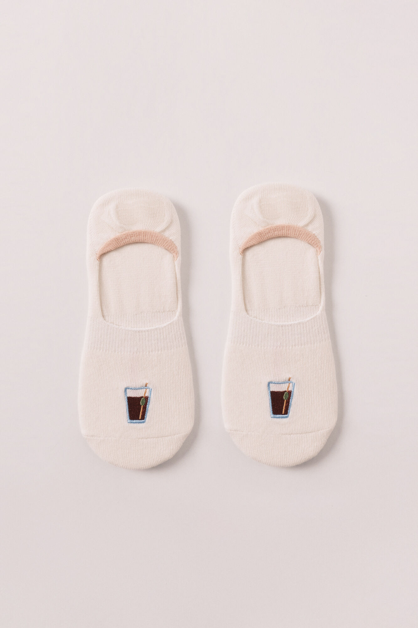 Women'secret Calcetines invisibles bordado vermut