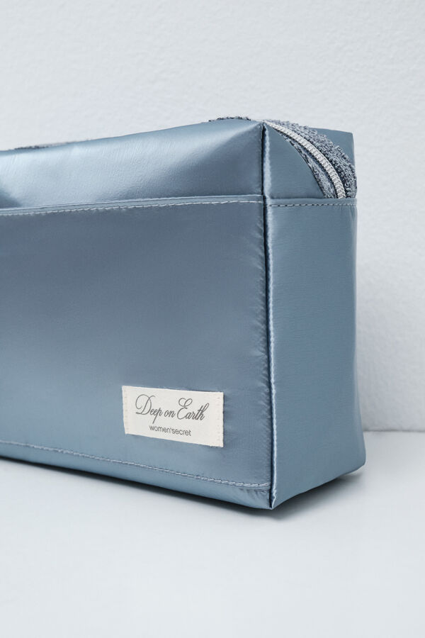 Women'secret Silver puffer medium vanity case blue