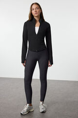 Trendyol Chaqueta deportiva negra cremallera negro